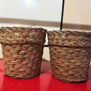 Wicker Basket Planters